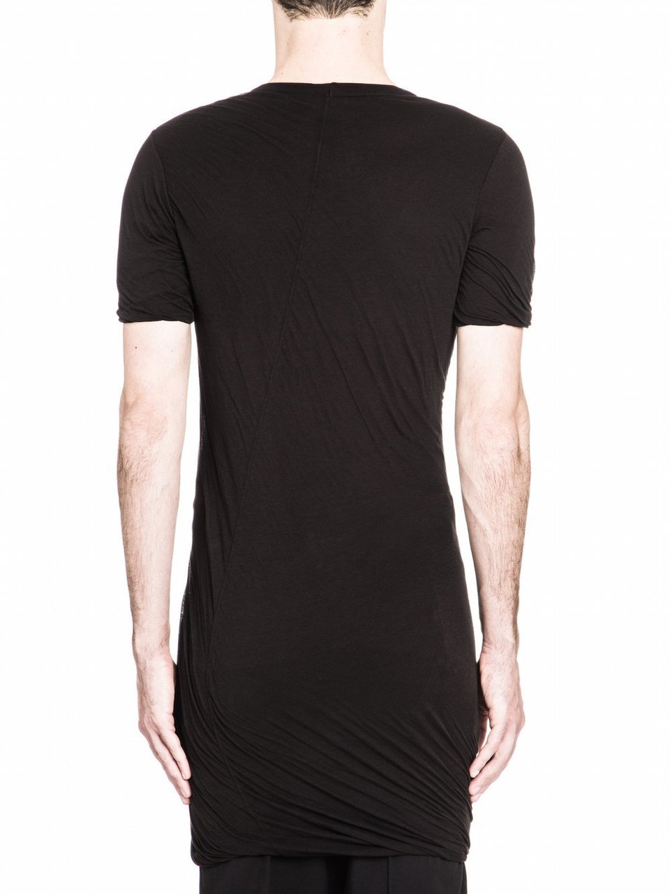 Rick Owens T-shirt double manches courtes Noir Double tee Rick Owens Homme RU01D3256UC09 Zwart