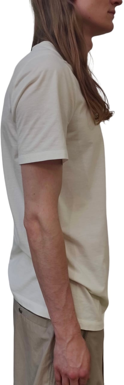 Rick Owens T-shirt blanc manches courtes Level Tee Rick Owens Homme RU01D 3264 JA 11 Wit