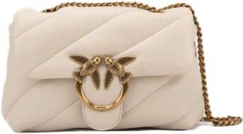 Pinko Bags Bianco Seta Donkergrijs