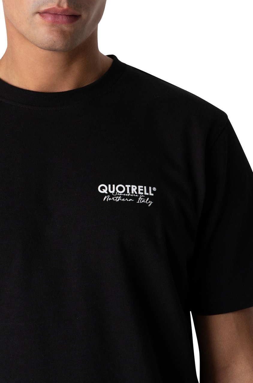 Quotrell Engine T-shirt | Black/white Zwart