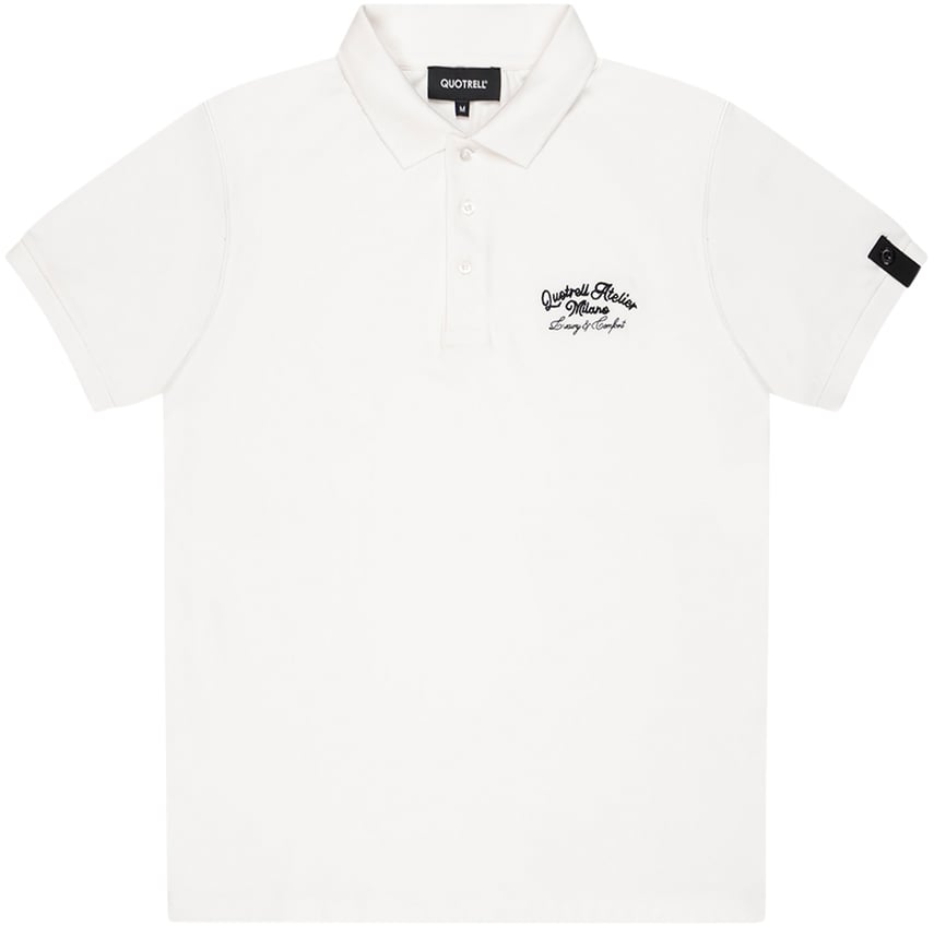 Quotrell Atelier Milano Chain Polo | White/black Wit