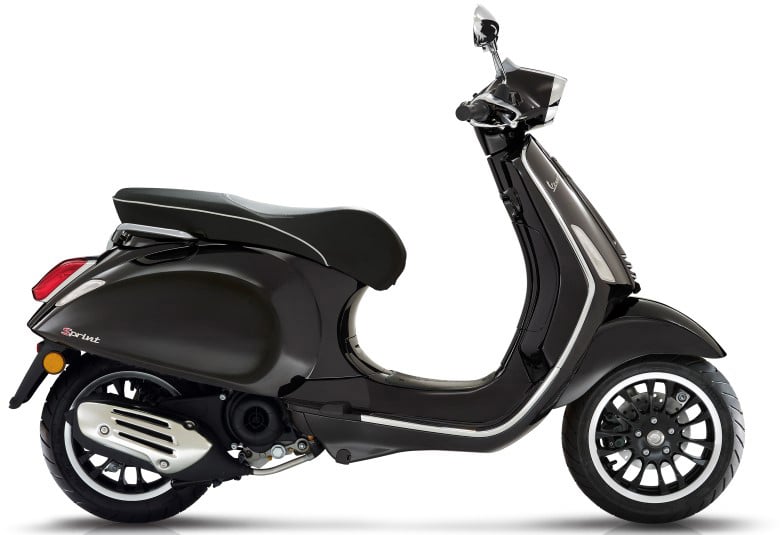 Vespa Sprint - Zwart - 45km/u Zwart