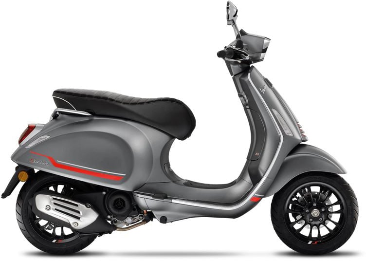 Vespa Sprint S - Mat Grijs - 25km/u Grijs