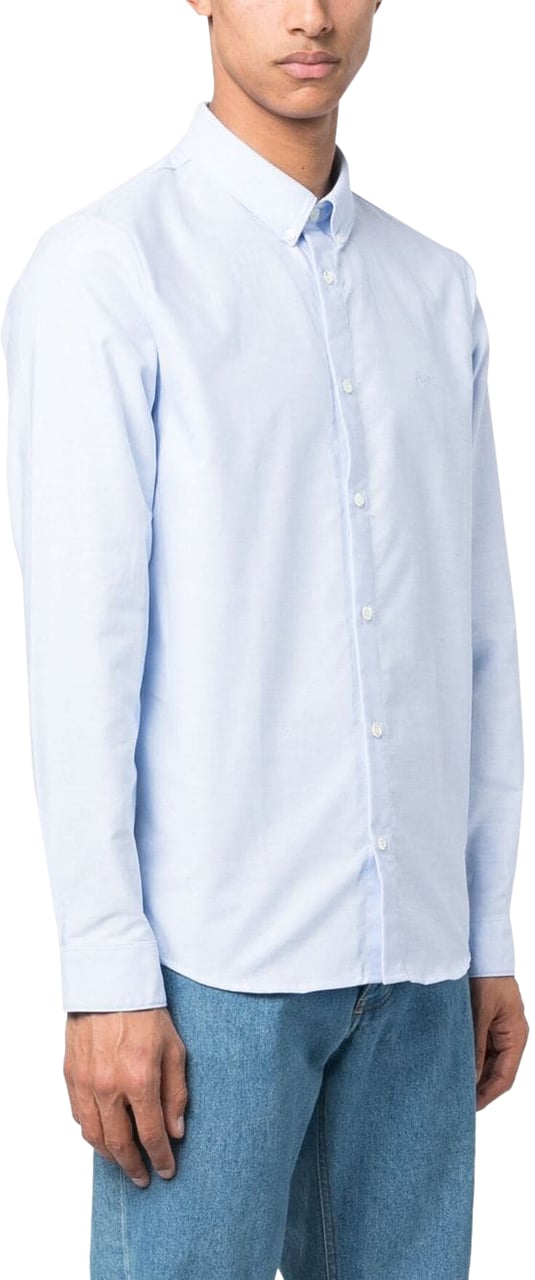 A.P.C. chemise a boutonniere devant 2 Blauw