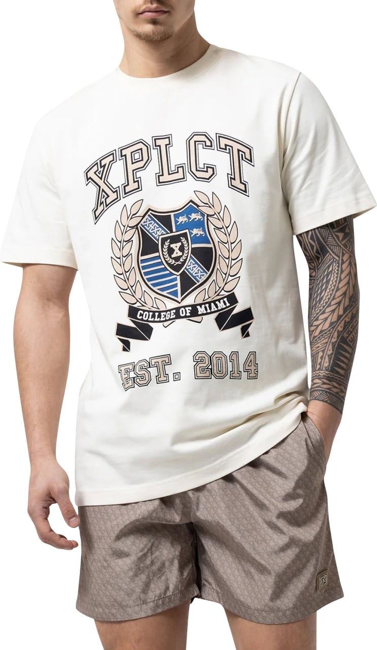 XPLCT Studios XPLCT Campus T-Shirt Off White Wit