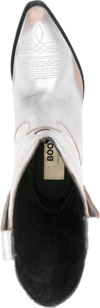 Golden Goose metallic-leather Western boots Metallic
