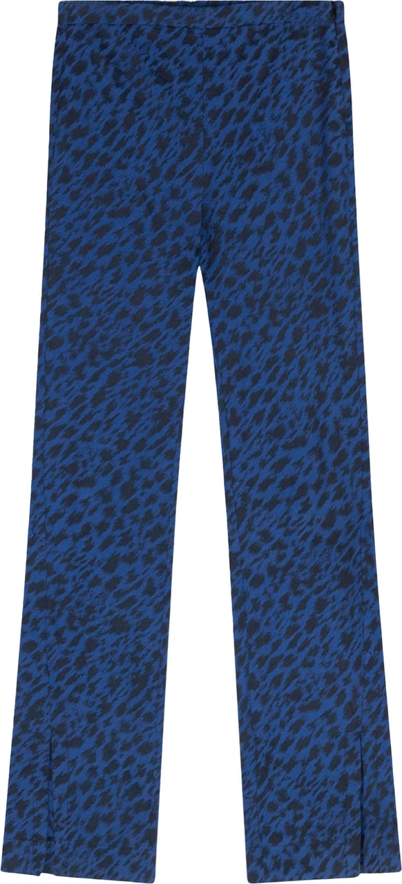 ALIX Sketchy animal flared pantalons kobalt Blauw