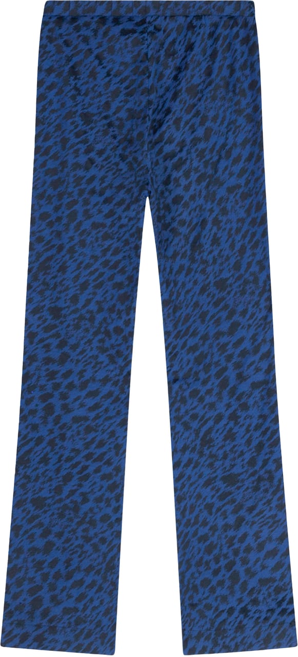 ALIX Sketchy animal flared pantalons kobalt Blauw