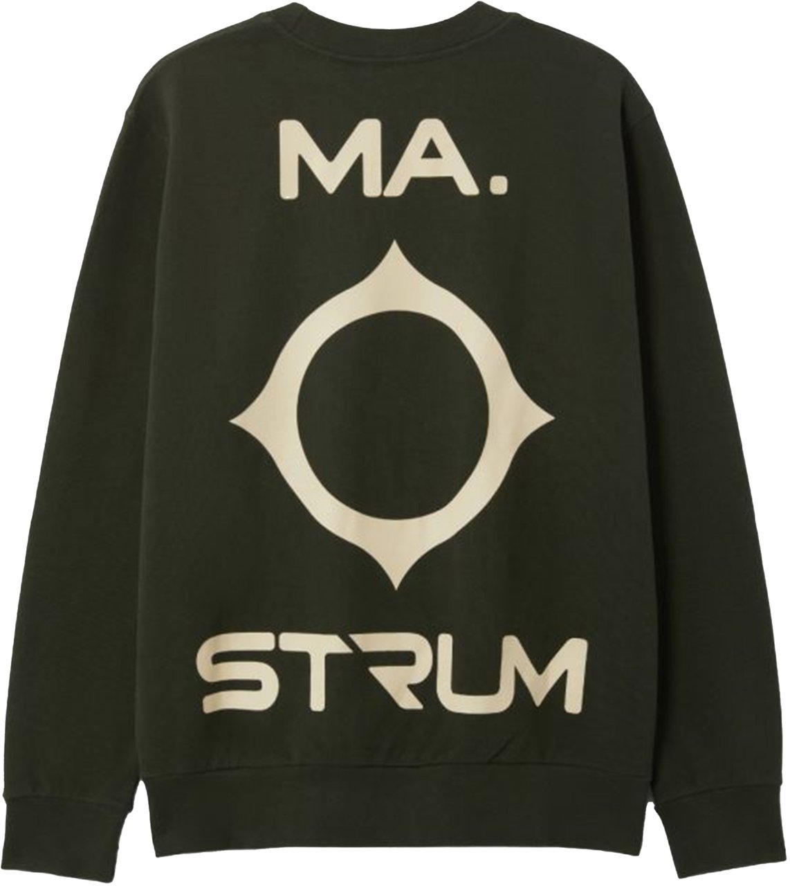 Ma.Strum Back Logo Sweaters Groen Mas4518 M306 Oil Slick Groen