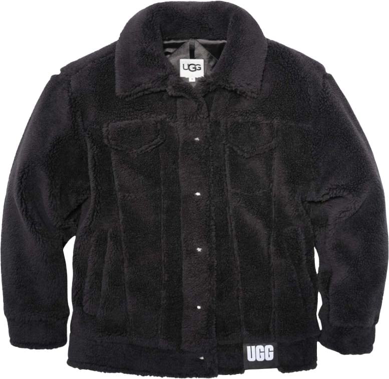 UGG Frankie Teddy Zwart 1113951-blk Frankie Sherpa Trucker Jacket Zwart