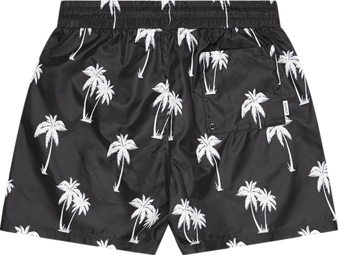 Quotrell Palm Swimshort | Black/white Zwart