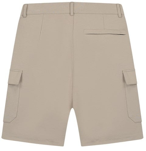 Malelions Signature Patch Cargo Shorts Taupe Beige