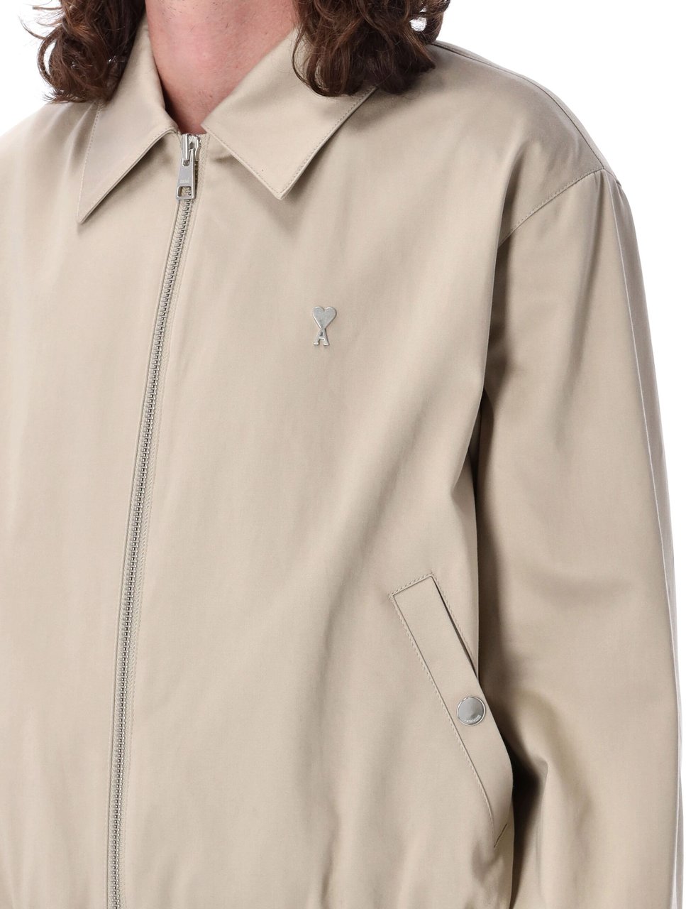 AMI Paris ADC ZIPPED JACKET Beige