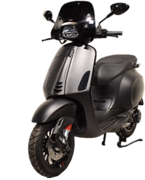 Vespa Sprint S - Black-on-Black - 45km/u Zwart