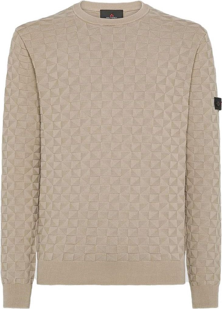 Peuterey Knit sweater with pattern Beige