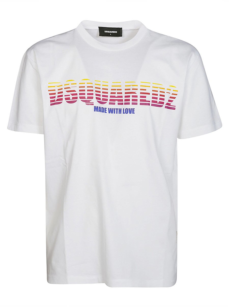 Dsquared2 t-shirt white Wit