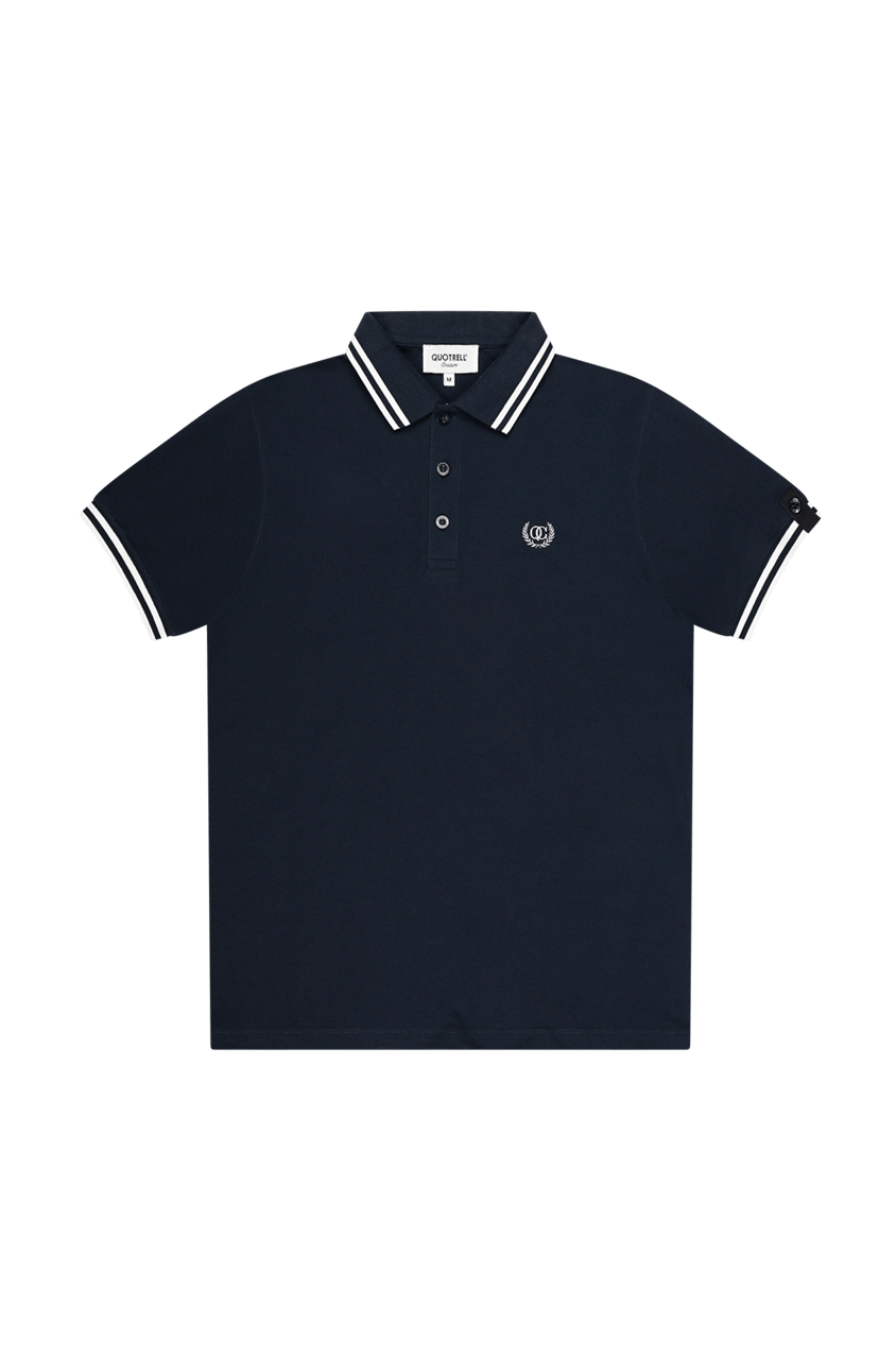 Quotrell Quotrell Couture - Batera Polo | Navy/white Blauw