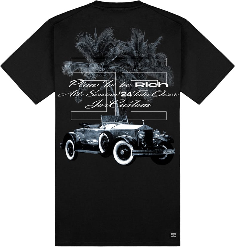 JORCUSTOM Rolls Slim Fit T-Shirt Black Zwart