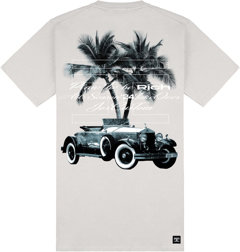JORCUSTOM Rolls Slim Fit T-Shirt LightGrey Grijs