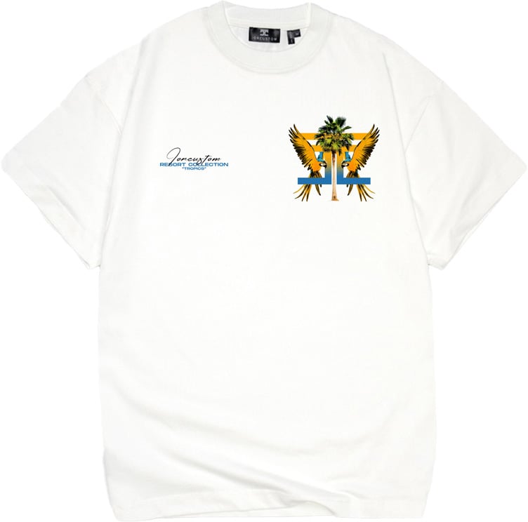 JORCUSTOM Tropics Loose Fit T-Shirt White Wit