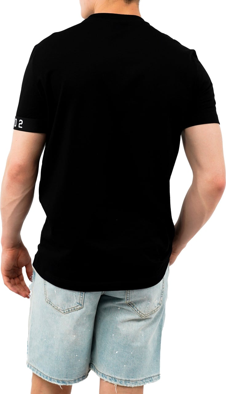 Dsquared2 DSquared2 Round Neck T-Shirt Black/White Zwart