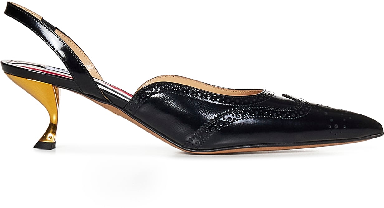 Thom Browne Thom Browne Black leather pumps Zwart