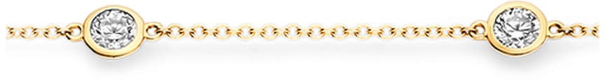 Blush Blush Armband 2238YZI/18,5cm 14k Geelgoud met Zirkonia's Groot 18.5cm Divers