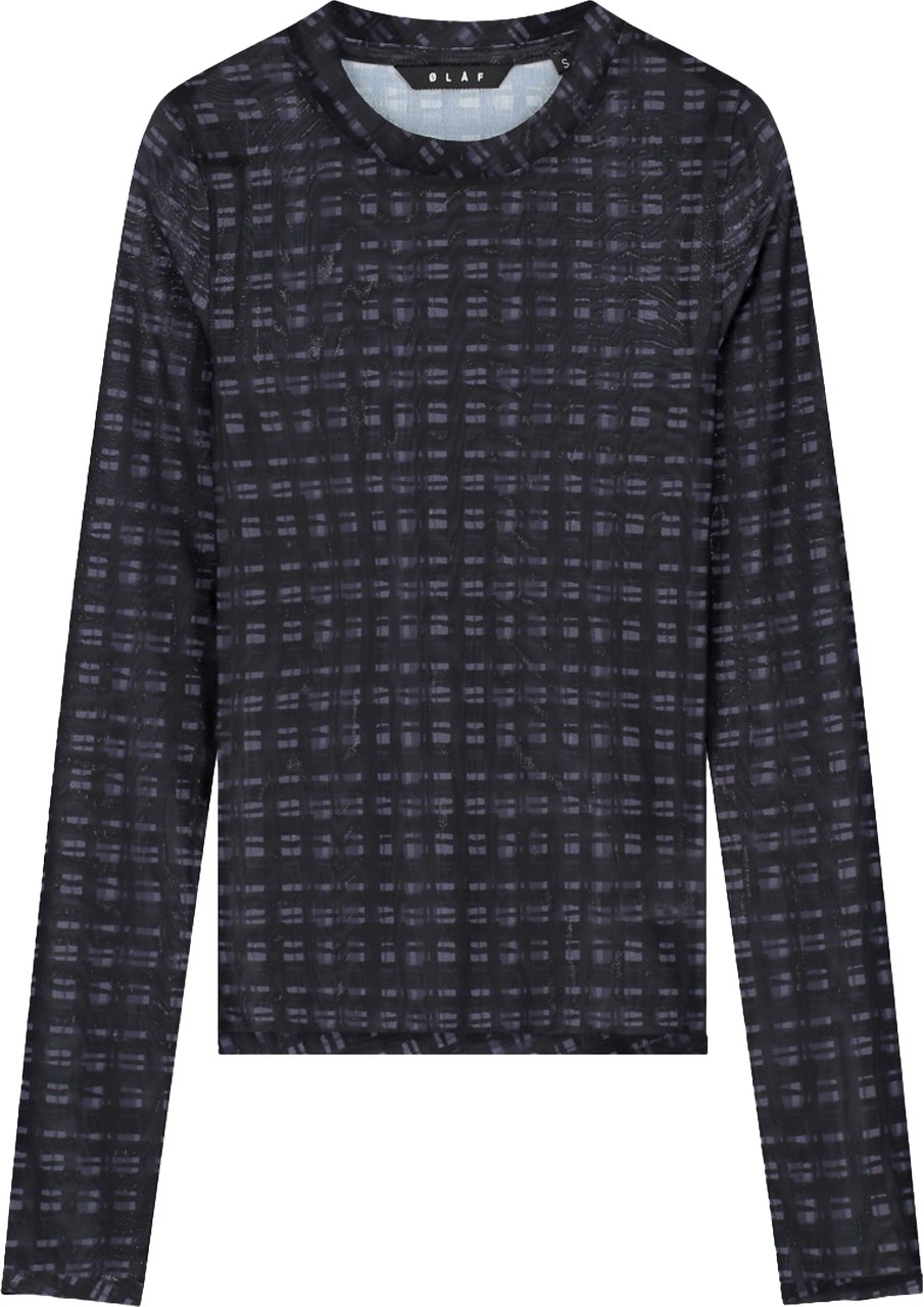 ØLÅF ØlÅf Window Check Longsleeves Zwart W160101 Zwart