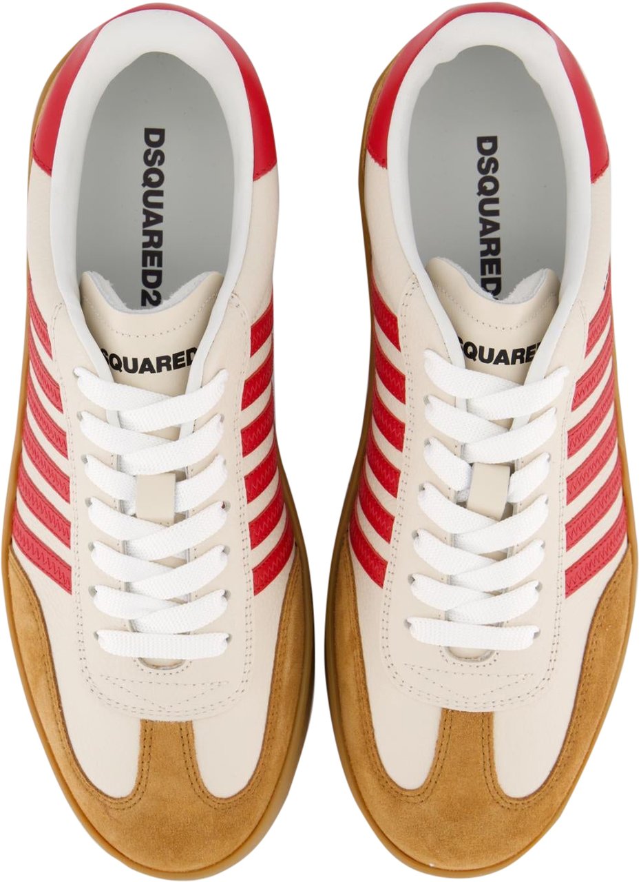 Dsquared2 Heren Lace-Up Low Top Sneakers Beige