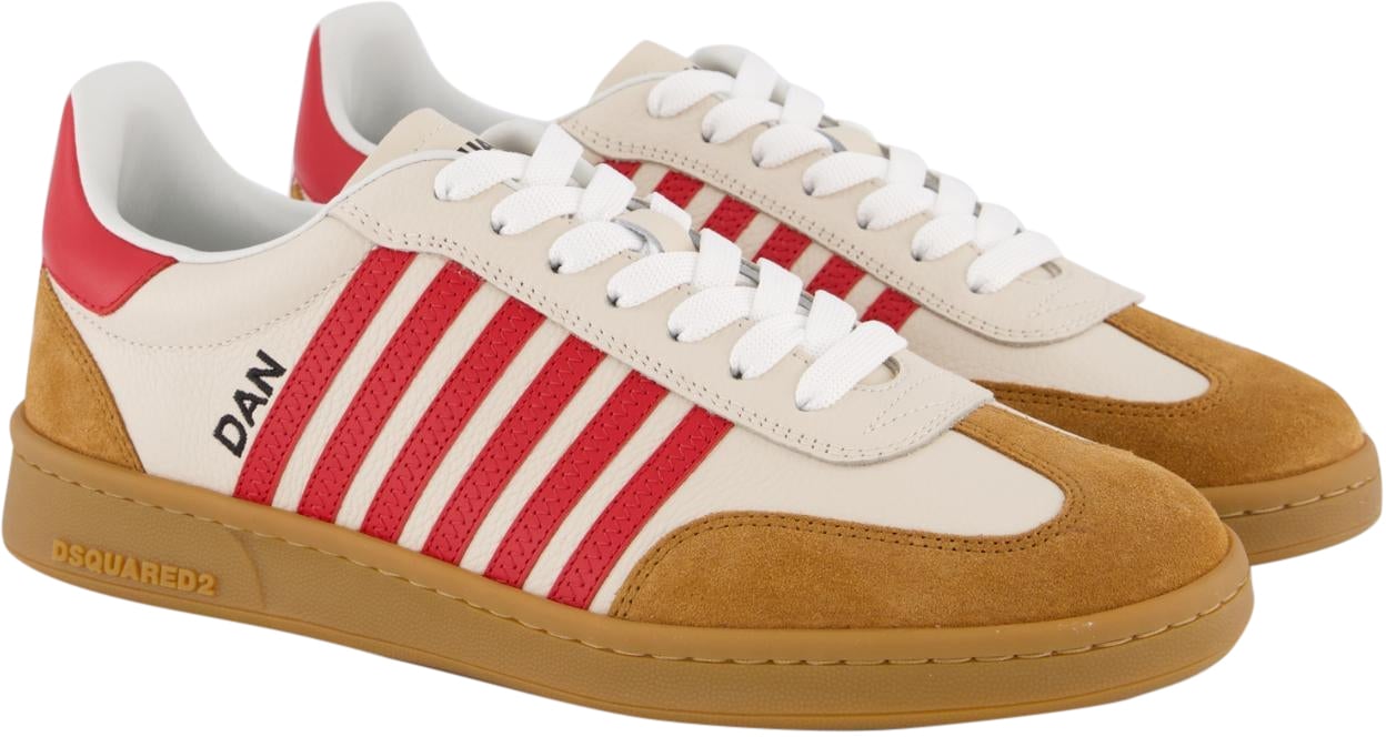 Dsquared2 Heren Lace-Up Low Top Sneakers Beige