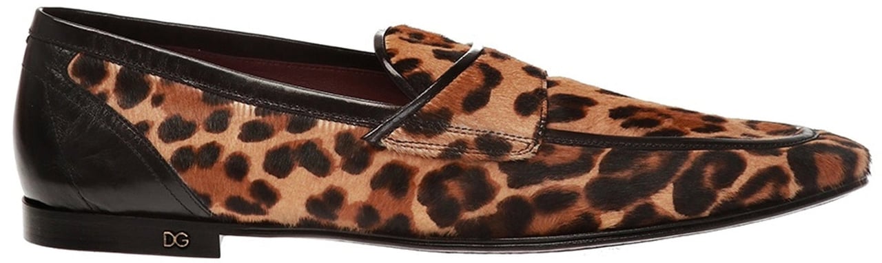 Dolce & Gabbana Dolce & Gabbana Leopard Print Pony Hair Loafers Bruin