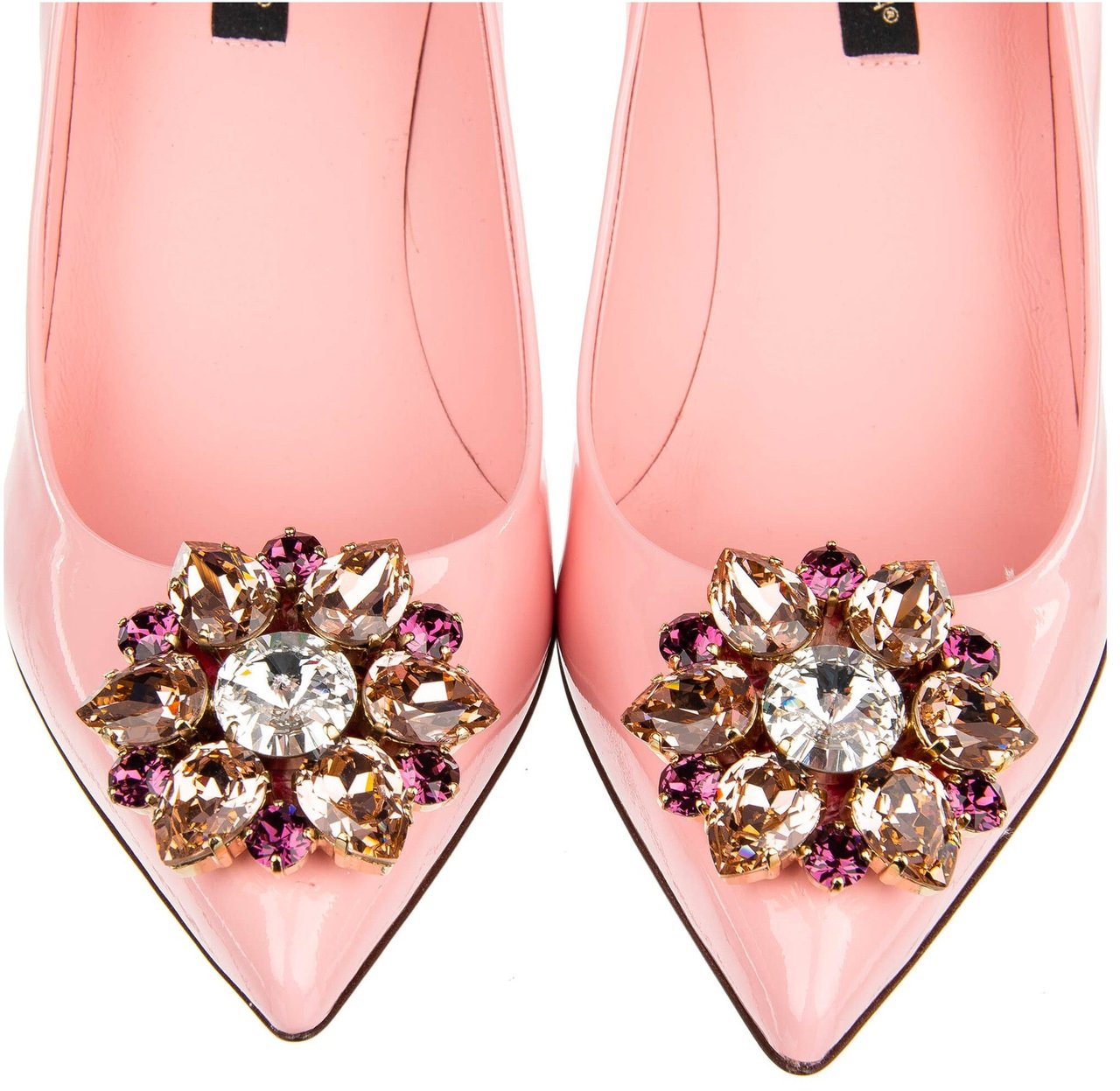 Dolce & Gabbana Dolce & Gabbana Crystal Embellished Suede Pumps Roze