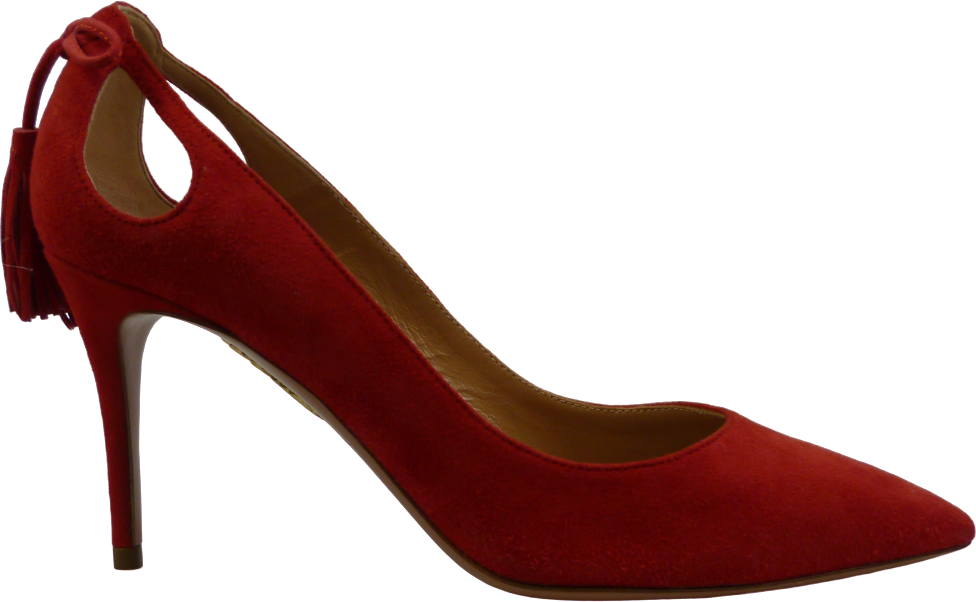 Aquazzura Decolleté Rosso in Suede Rood