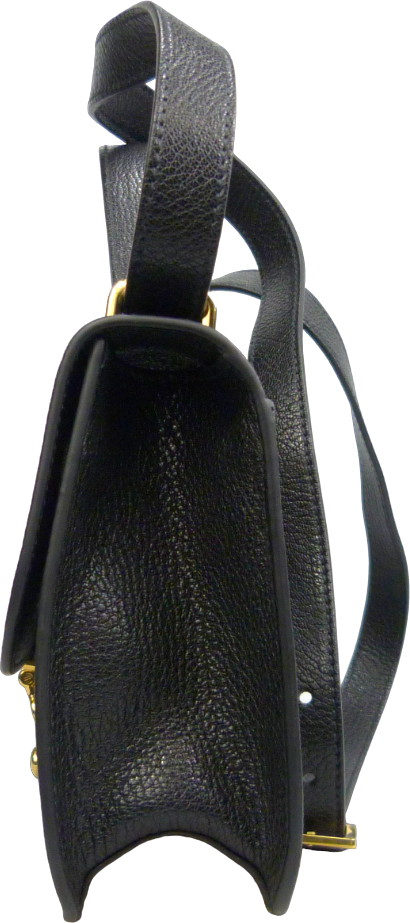 Miu Miu Shoulder Bag in Pelle Martellata Nera Zwart