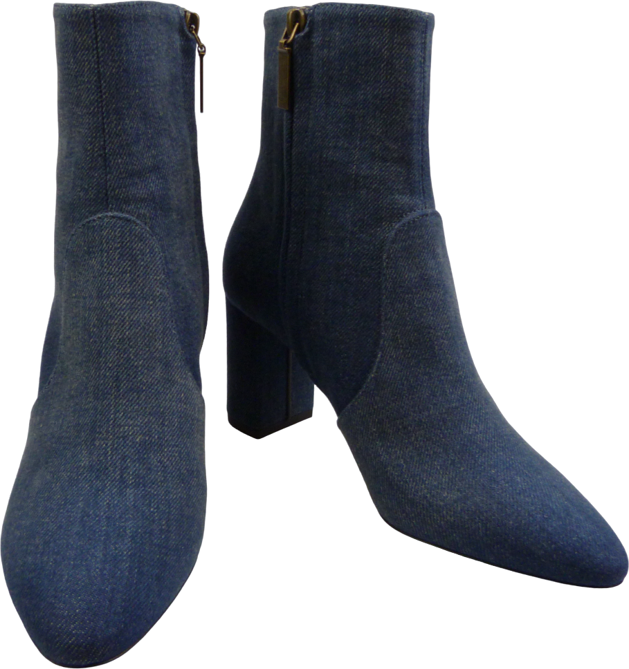Saint Laurent Stivaletti in Denim Blu Blauw