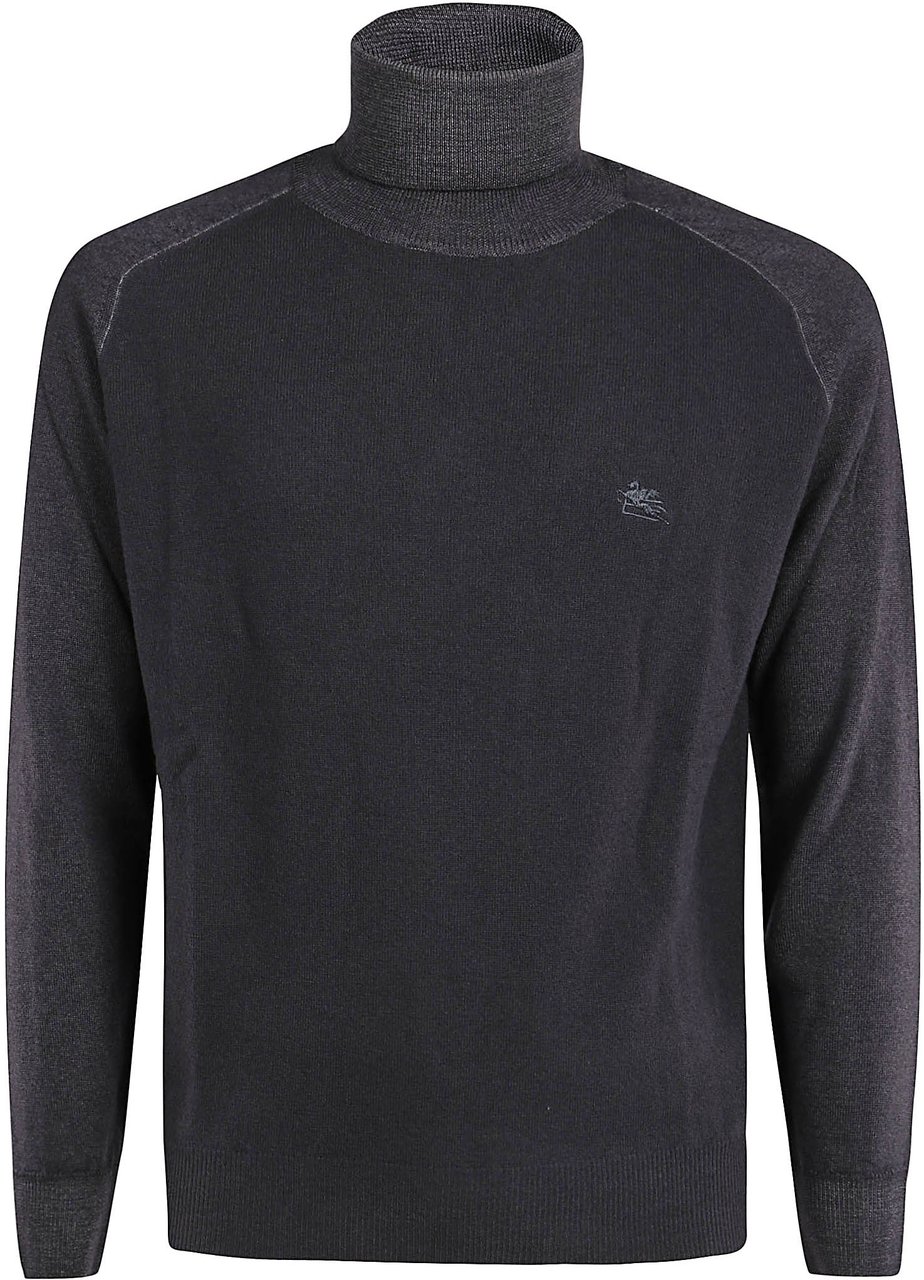 Etro Turtleneck Sweater Grey Grijs