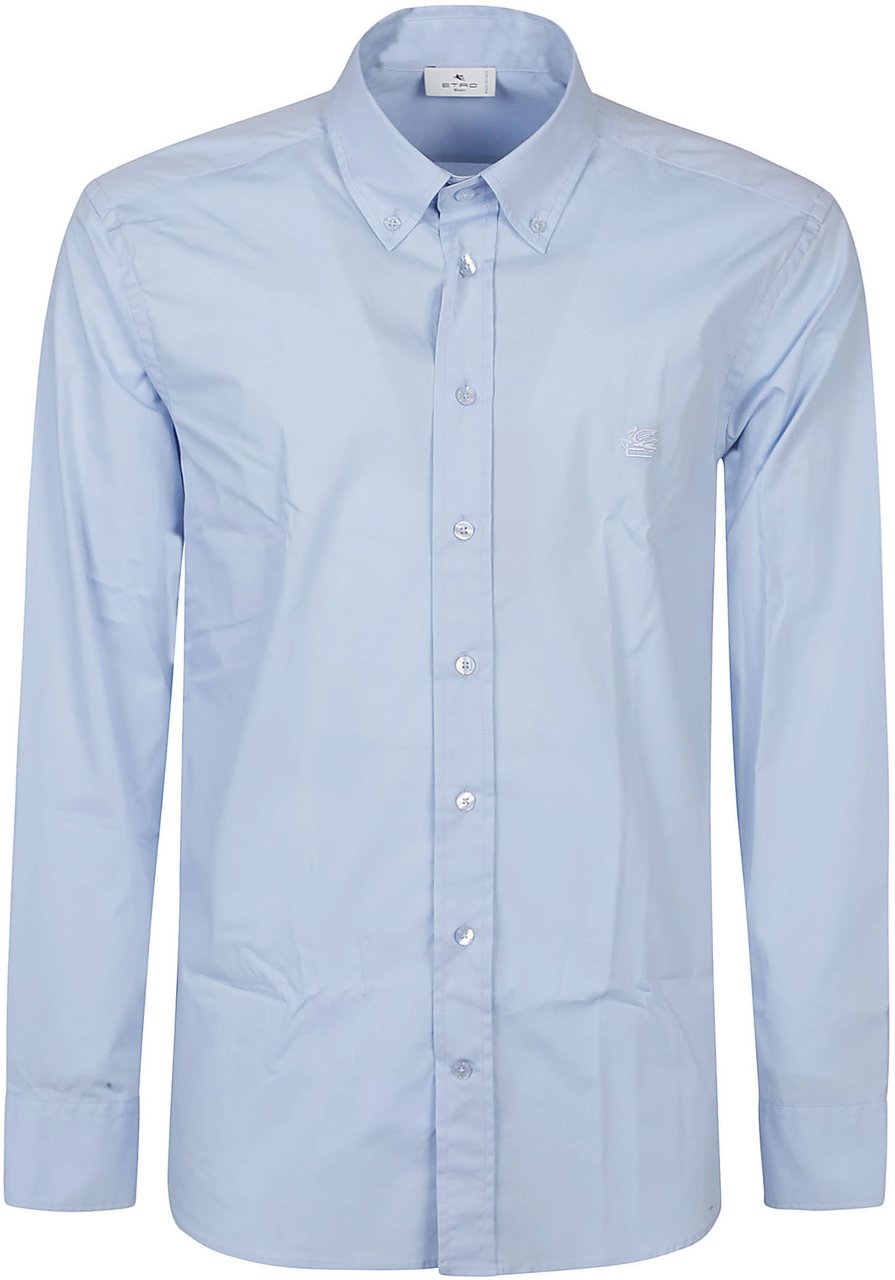 Etro Roma Long Sleeve Shirt Blue Blauw