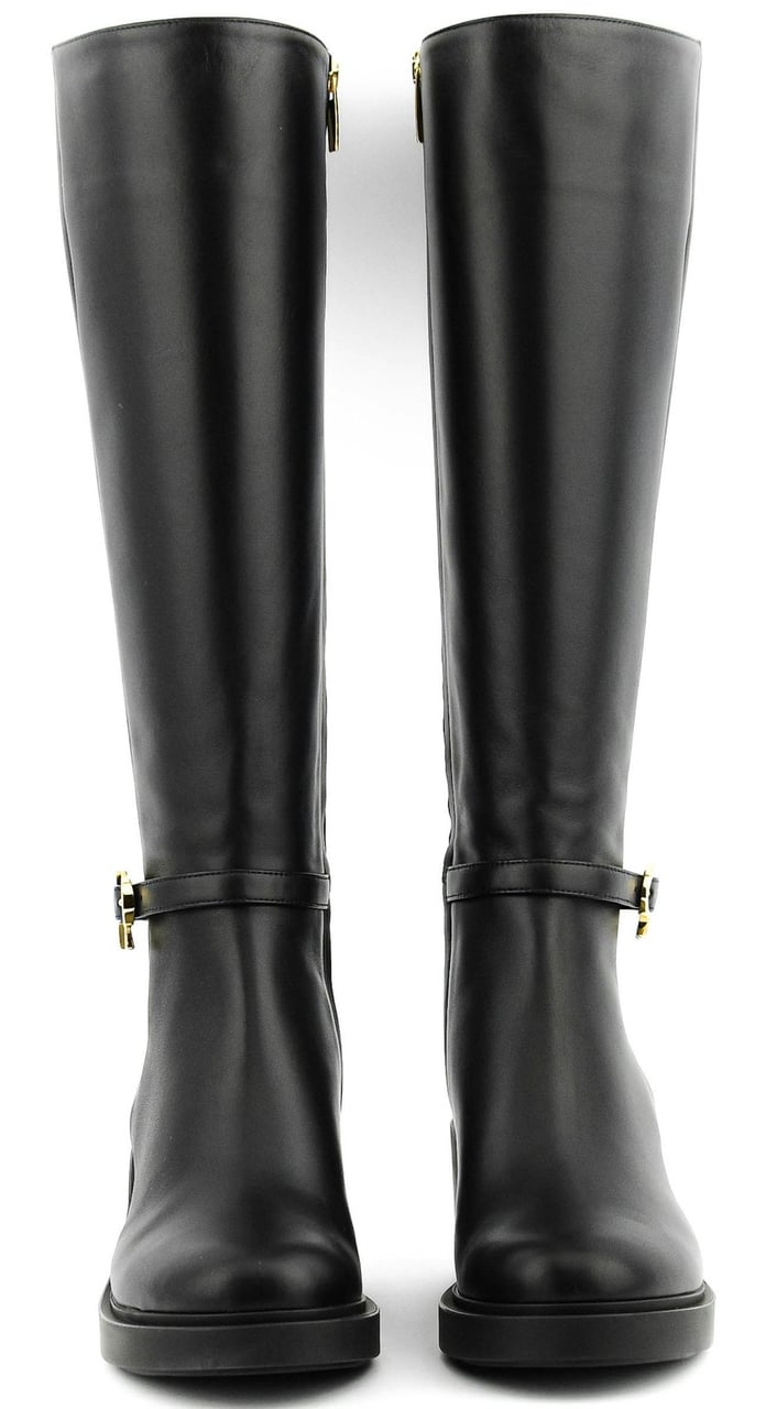 Gianvito Rossi Ribbon Dumont Long Boot Back Zwart