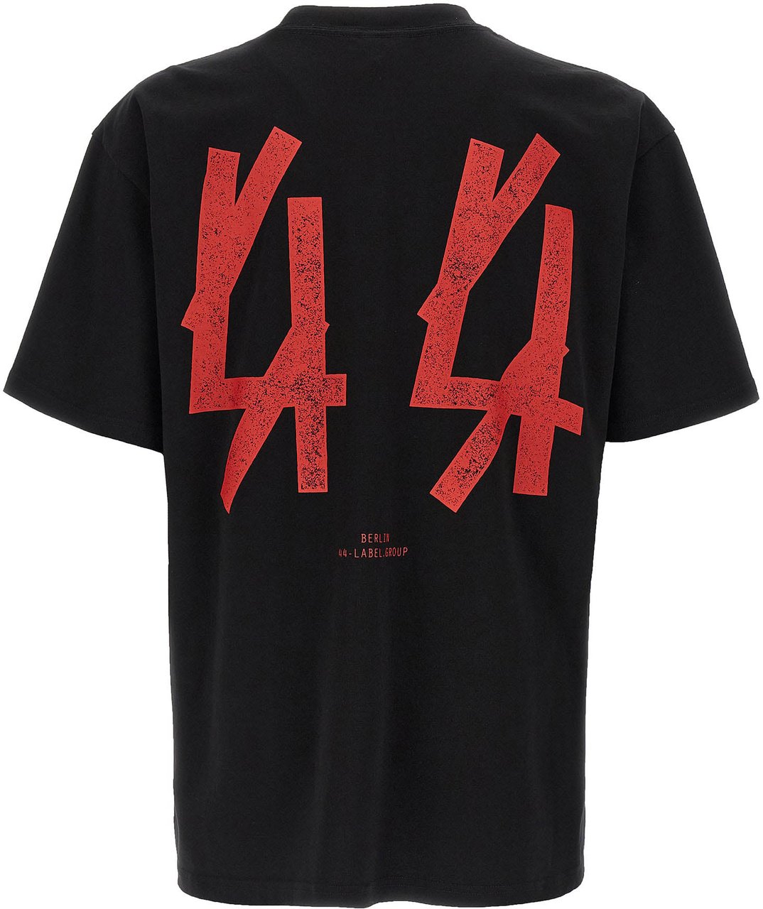 44 Label Group Black Cotton T-Shirt Zwart