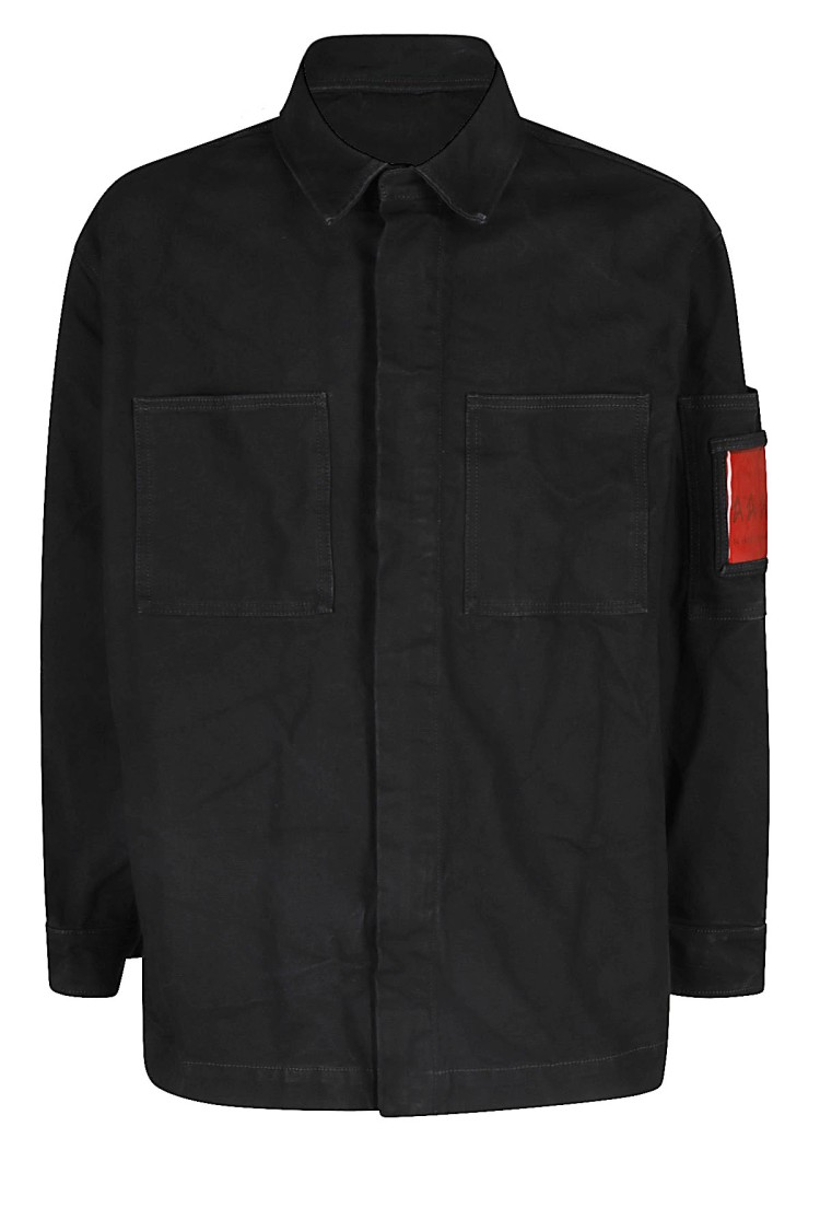 44 Label Group Hangover Overshirt Canvas Jacket Zwart