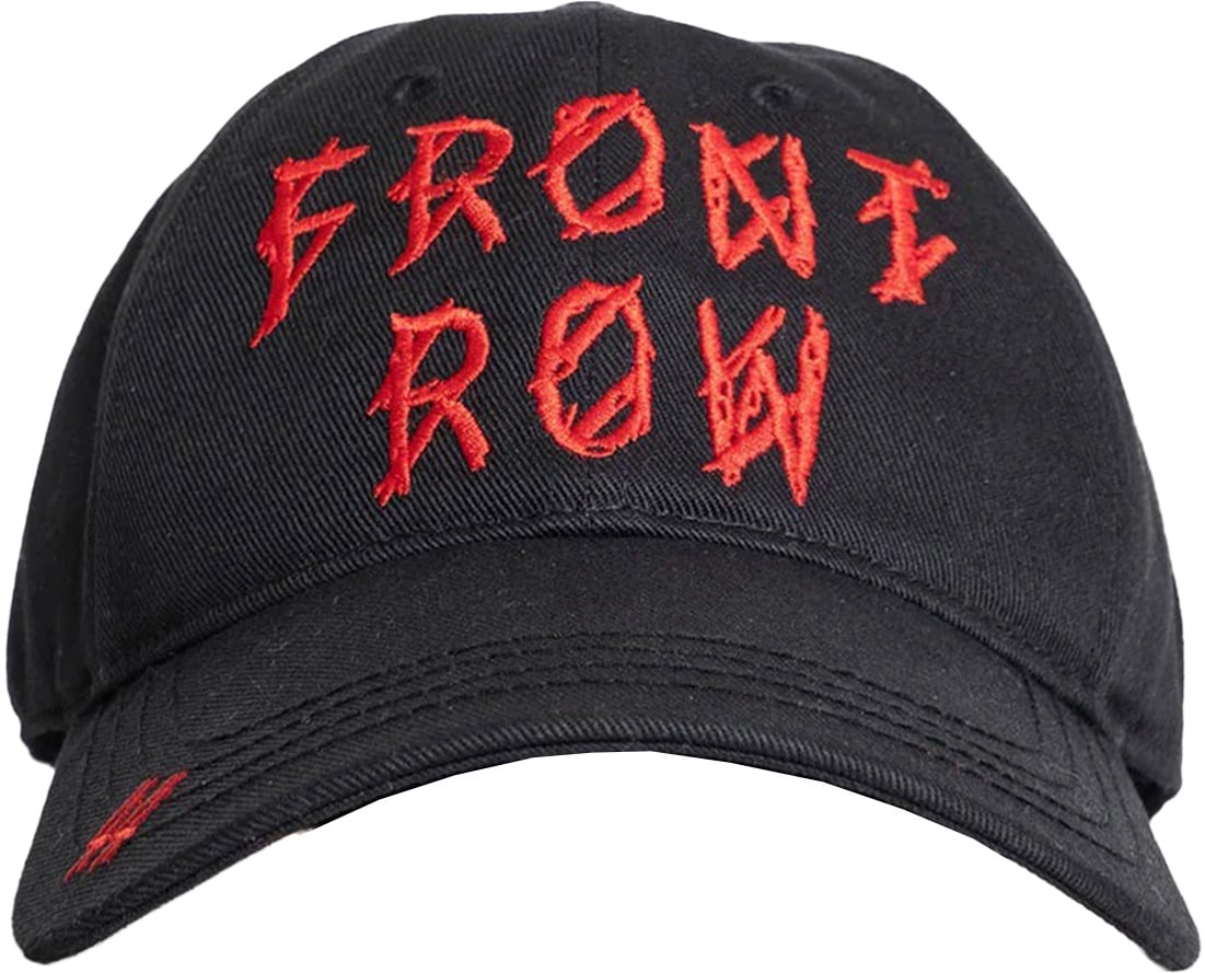 44 Label Group Hats Black Front Raw Signal Red Rood