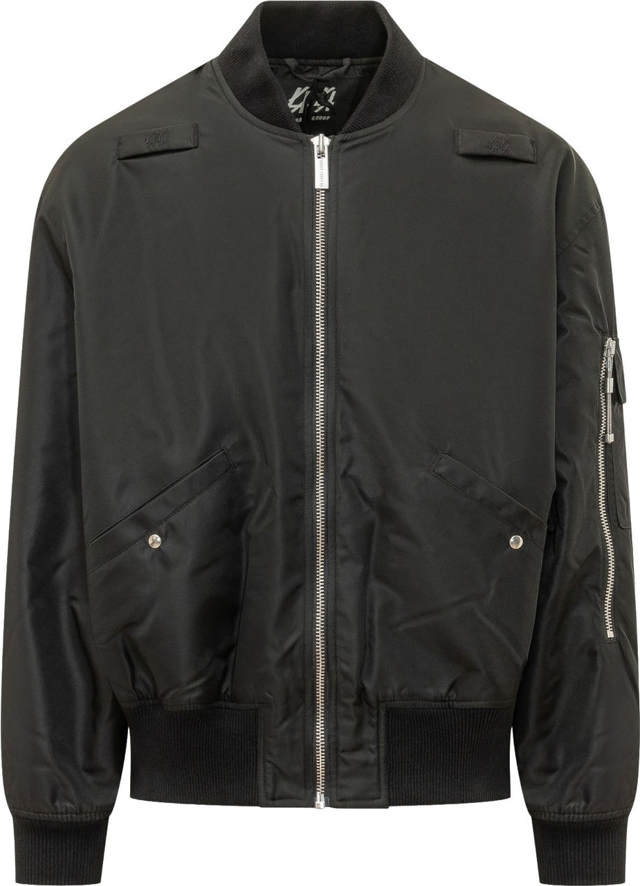 44 Label Group Bomber con Tasche e Zip sulla Manica Donkergrijs