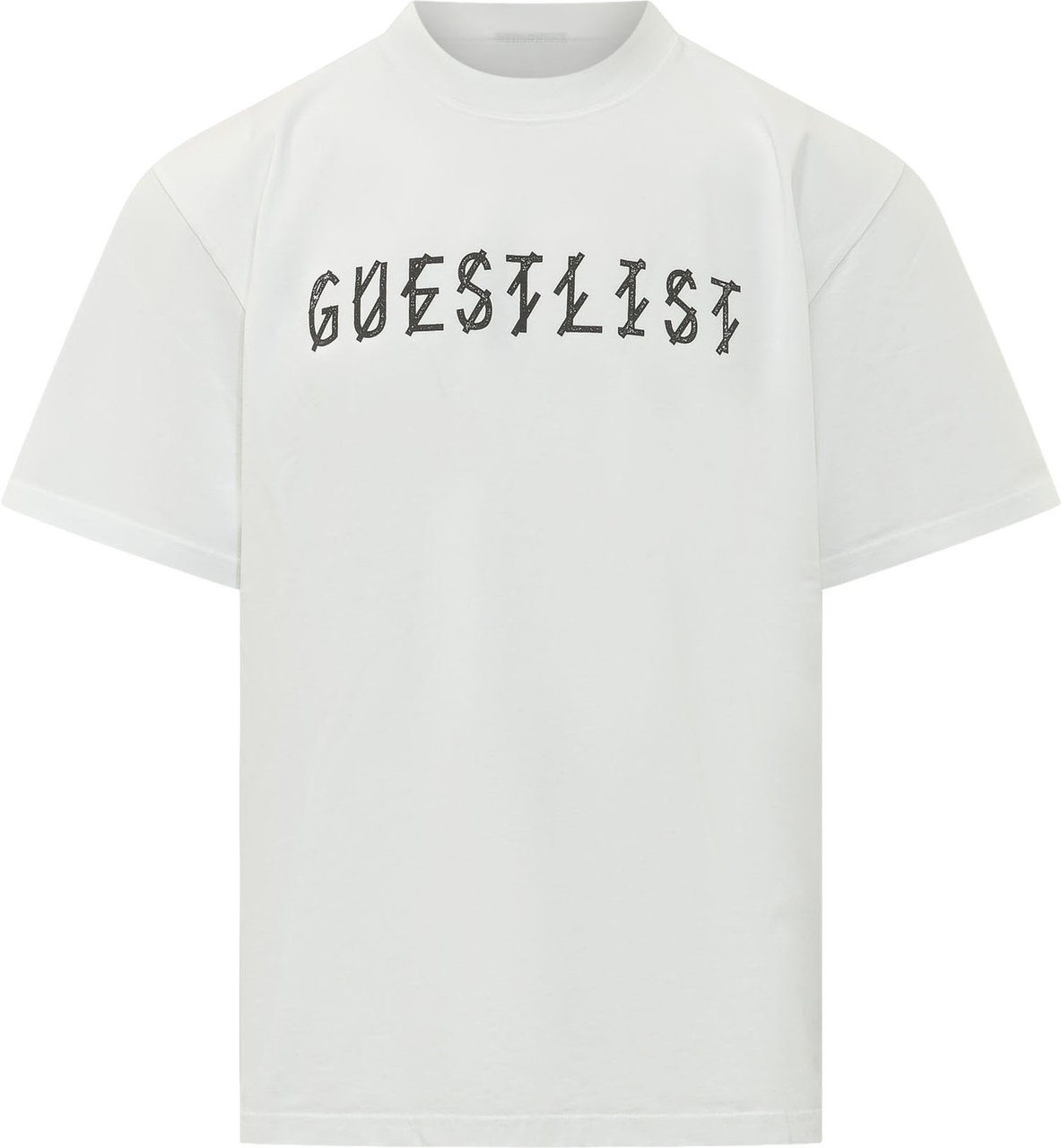 44 Label Group T-shirt Girocollo con Scritta Frontale Wit
