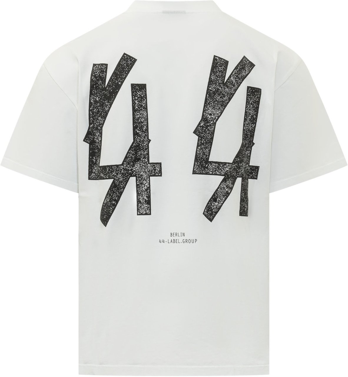 44 Label Group T-shirt Girocollo con Scritta Frontale Wit