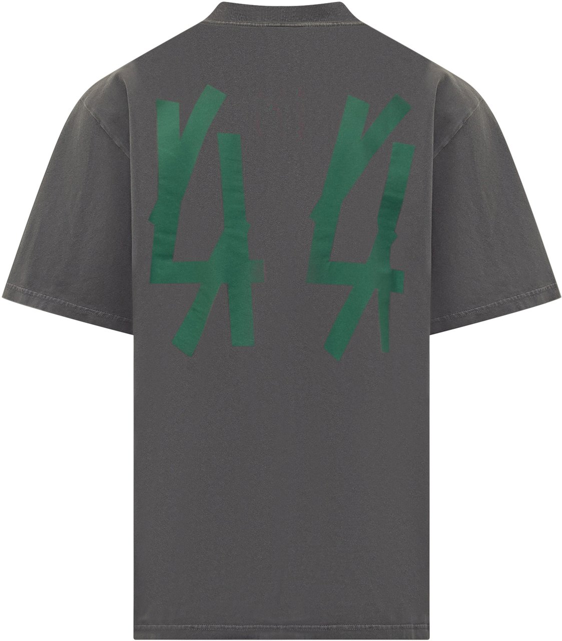 44 Label Group 44 Label Group T-Shirt Grigia con Logo Ricamato Verde Grijs