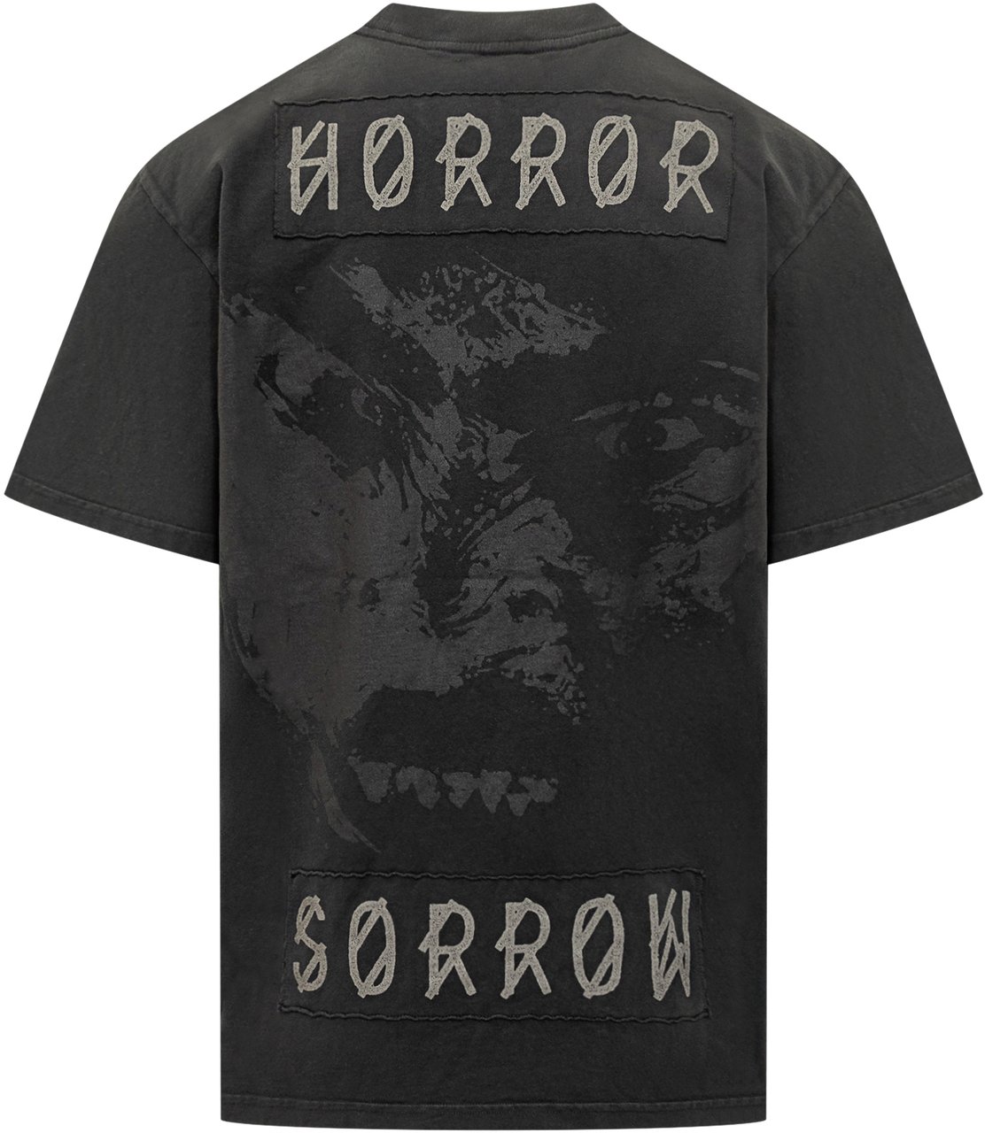 44 Label Group 44 Label Group T-shirt Logo Ricamato Zwart