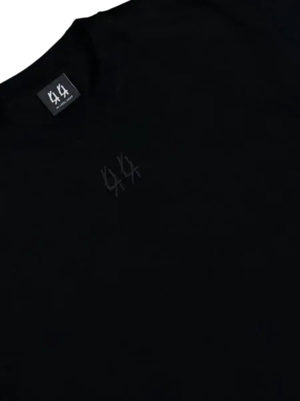 44 Label Group Safety Pins Logo Black T-Shirt Zwart