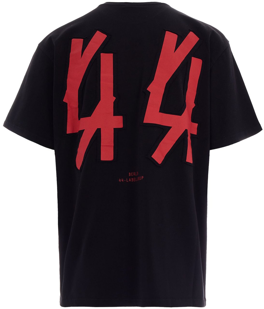 44 Label Group T-Shirts And Polos Black 44 Patched Solid Risk Zwart