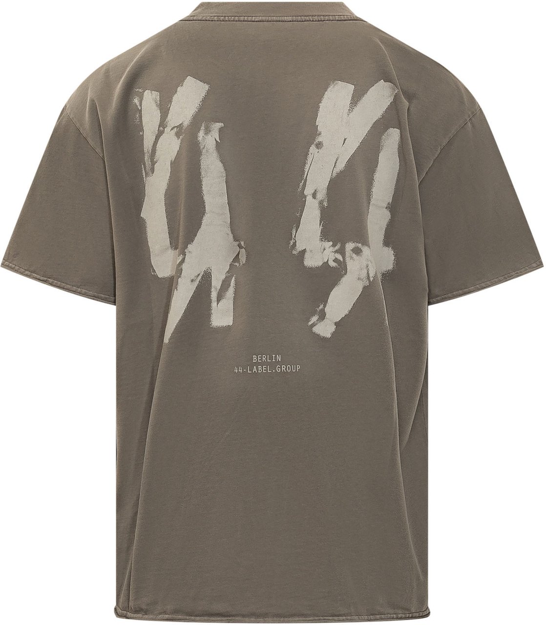 44 Label Group T-shirt con Logo Frontale Taupe