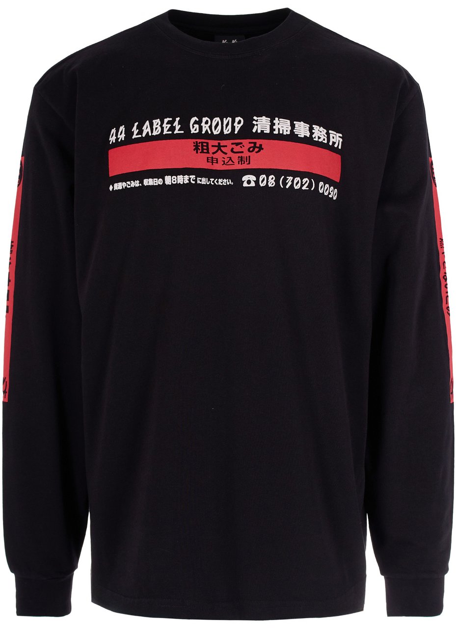 44 Label Group Sweaters Black Stop High Risk Red Zwart